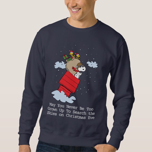 Peanuts | Snoopy the Flying Ace at Christmas Sweatshirt (Front)