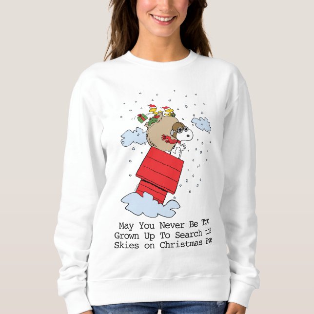 Peanuts | Snoopy the Flying Ace at Christmas Sweatshirt (Front)