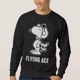 Peanuts   Snoopy the Flying Ace BW Sweatshirt