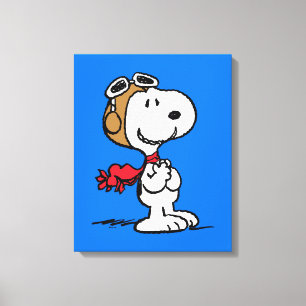 Peanuts   Snoopy The Flying Ace Canvas Print