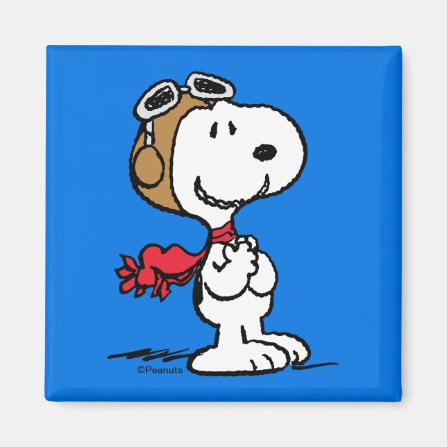 Peanuts | Snoopy The Flying Ace Magnet (Front)