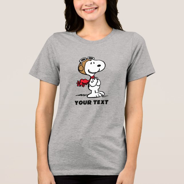 Peanuts | Snoopy The Flying Ace Tri-Blend Shirt (Front)