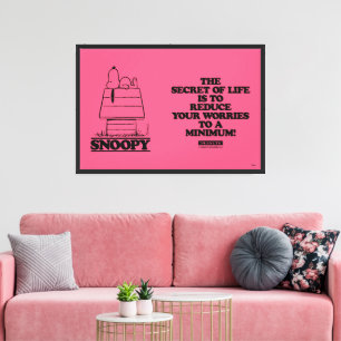 Peanuts   Snoopy The Secret To Life Canvas Print