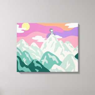 Peanuts   Snoopy & Troop Hiking the Mountain Canvas Print