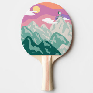 Peanuts   Snoopy & Troop Hiking the Mountain Ping Pong Paddle