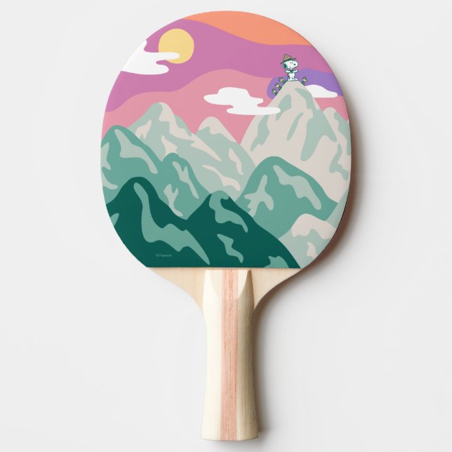Peanuts | Snoopy &amp; Troop Hiking the Mountain Ping Pong Paddle (Front)
