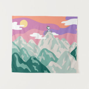Peanuts   Snoopy & Troop Hiking the Mountain Tapestry