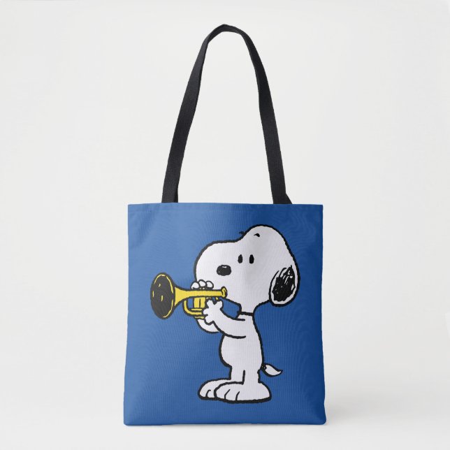 Peanuts | Snoopy Trumpet Player Tote Bag (Front)