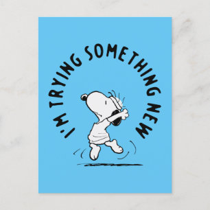 Peanuts   Snoopy Trying Something New Postcard