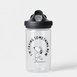 Peanuts   Snoopy Trying Something New Water Bottle
