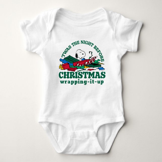 Peanuts | Snoopy 'Twas the Night Before Christmas Baby Bodysuit (Front)
