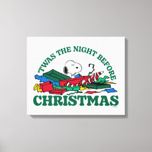 Peanuts   Snoopy 'Twas the Night Before Christmas Canvas Print