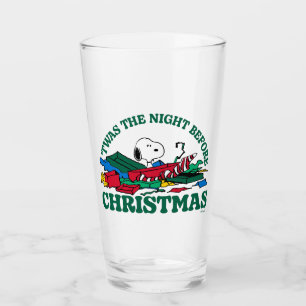 Peanuts   Snoopy 'Twas the Night Before Christmas Glass