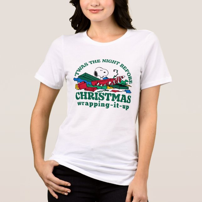 Peanuts | Snoopy 'Twas the Night Before Christmas Tri-Blend Shirt (Front)