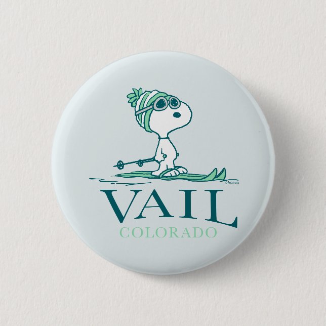 Peanuts | Snoopy Vail Colorado 6 Cm Round Badge (Front)