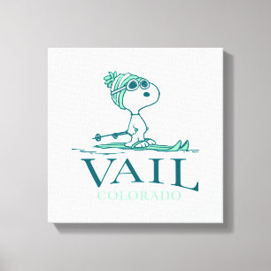 Peanuts   Snoopy Vail Colorado Canvas Print