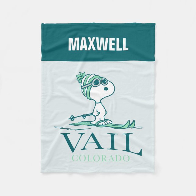 Peanuts | Snoopy Vail Colorado Fleece Blanket (Front)