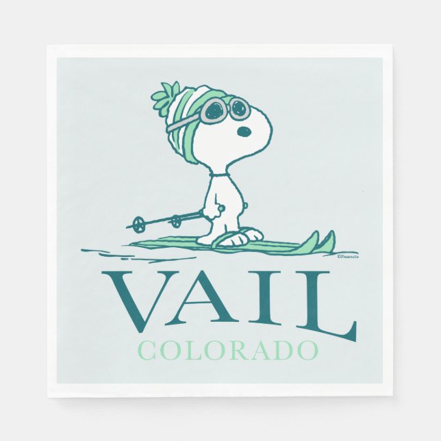 Peanuts | Snoopy Vail Colorado Napkin (Front)