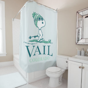 Peanuts   Snoopy Vail Colorado Shower Curtain