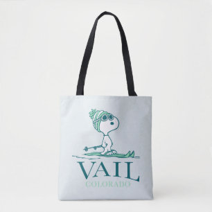Peanuts   Snoopy Vail Colorado Tote Bag
