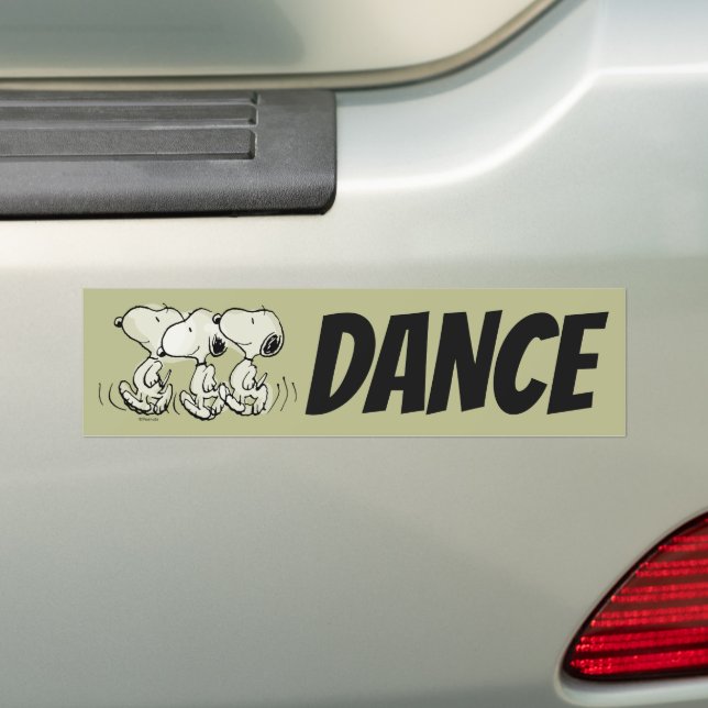 Peanuts | Snoopy Walking Tall Bumper Sticker (On Car)