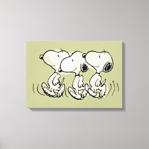 Peanuts   Snoopy Walking Tall Canvas Print
