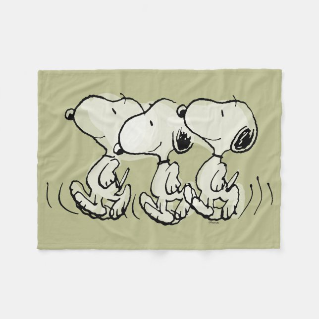 Peanuts | Snoopy Walking Tall Fleece Blanket (Front (Horizontal))