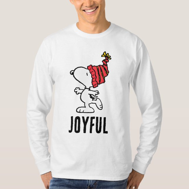 Peanuts | Snoopy Winter Beanie Cap T-Shirt (Front)