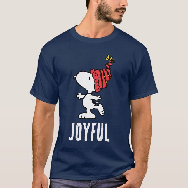 Peanuts | Snoopy Winter Beanie Cap T-Shirt (Front)