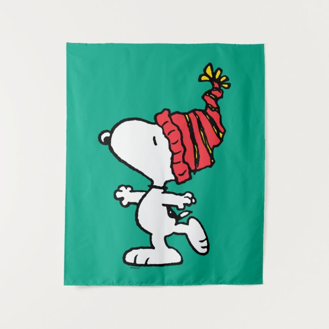 Peanuts | Snoopy Winter Beanie Cap Tapestry (Front)