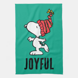 Peanuts   Snoopy Winter Beanie Cap Tea Towel