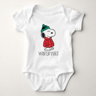 Peanuts Snoopy Winter Coat & Hat Baby Bodysuit