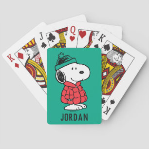 Peanuts   Snoopy Winter Coat & Hat Playing Cards