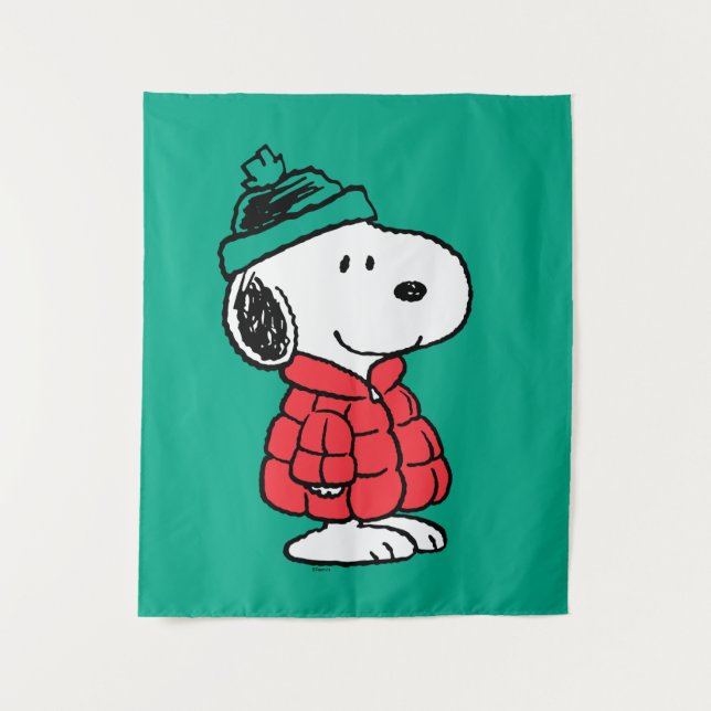 Peanuts | Snoopy Winter Coat & Hat Tapestry (Front)