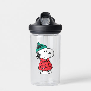 Peanuts   Snoopy Winter Coat & Hat Water Bottle