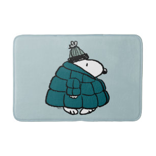Peanuts Snoopy Winter Puffer Jacket Bath Mat