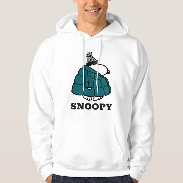 Peanuts | Snoopy Winter Puffer Jacket Hoodie (Front)