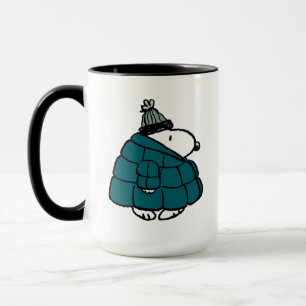 Peanuts Snoopy Winter Puffer Jacket Mug