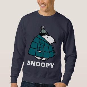 Peanuts Snoopy Winter Puffer Jacket Sweatshirt
