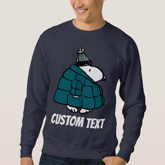 Peanuts | Snoopy Winter Puffer Jacket Sweatshirt (Front)