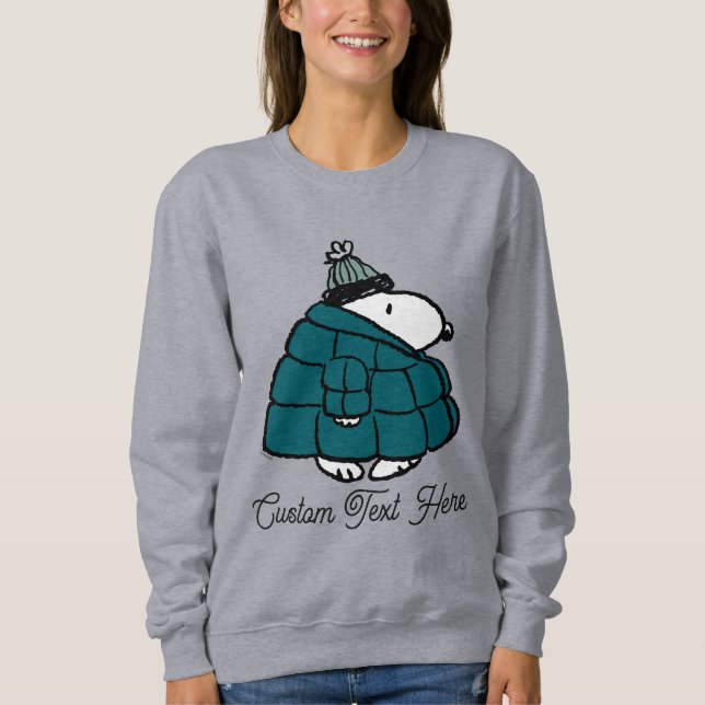 Peanuts | Snoopy Winter Puffer Jacket Sweatshirt (Front)