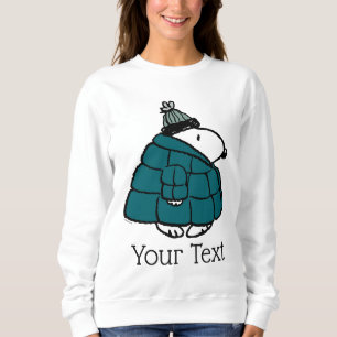 Peanuts Snoopy Winter Puffer Jacket Sweatshirt