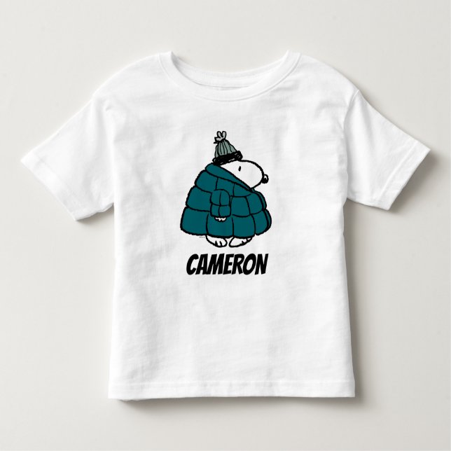 Peanuts | Snoopy Winter Puffer Jacket Toddler T-Shirt (Front)