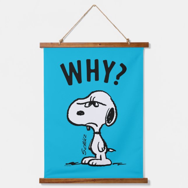 Peanuts | Snoopy Wonders Why? Hanging Tapestry (Front)