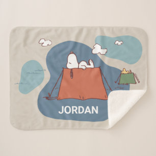 Peanuts   Snoopy & Woodstock   Add Your Name Sherpa Blanket