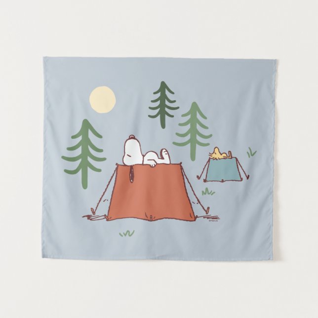 Peanuts | Snoopy & Woodstock | Add Your Name Tapestry (Front (Horizontal))