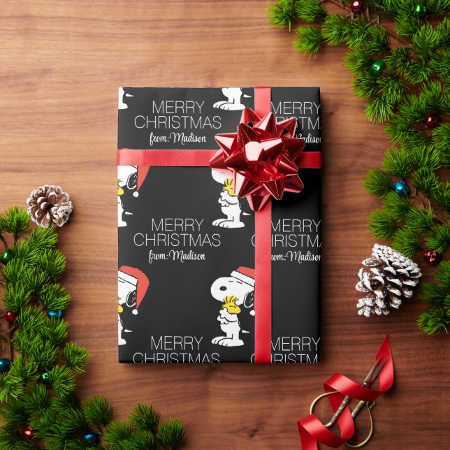 Peanuts | Snoopy & Woodstock | Add Your Name Wrapping Paper (Holiday Gift)