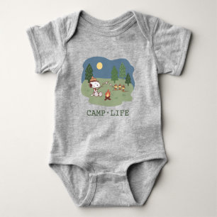 Peanuts Snoopy & Woodstock at the Campfire Baby Bodysuit