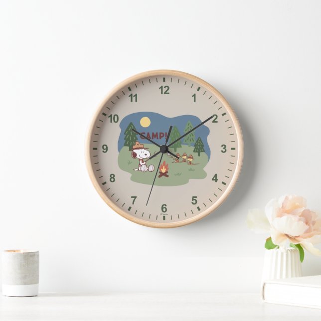 Peanuts | Snoopy & Woodstock at the Campfire Clock (Home)