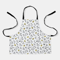 Peanuts | Snoopy & Woodstock B&W Flower Pattern